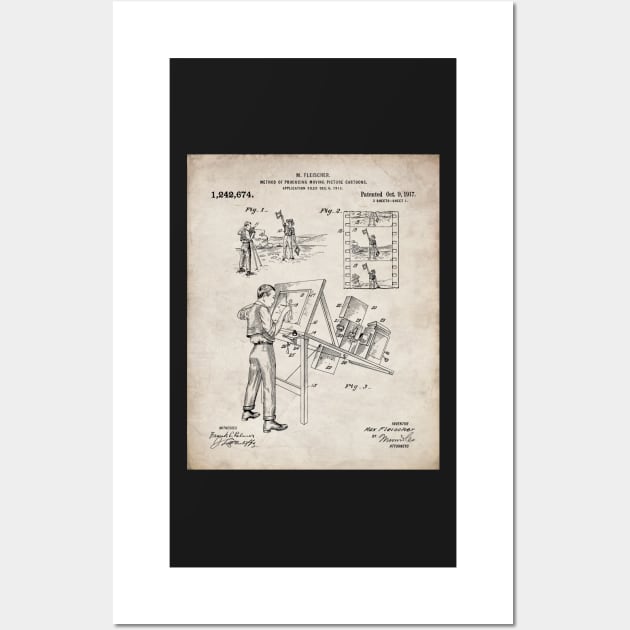 Animation Patent - Cartoonist Home Theater Art - Antique Wall Art by patentpress